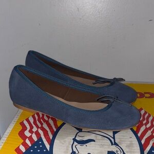 Elodie Navy Ballet Flats with Bow size 36